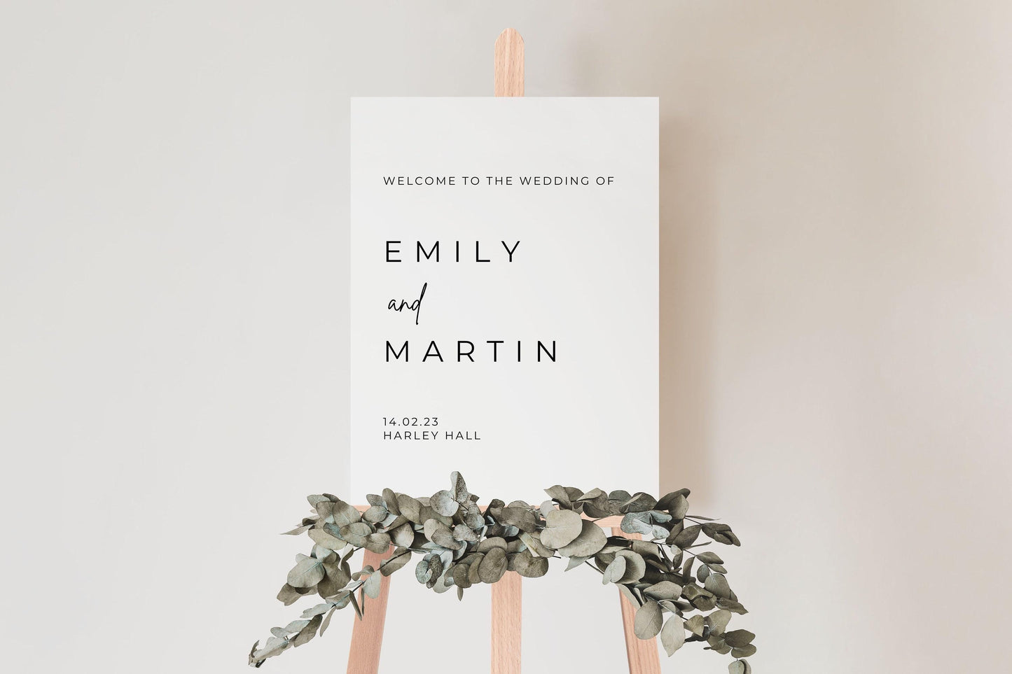 Bright Pink Wedding Welcome Sign