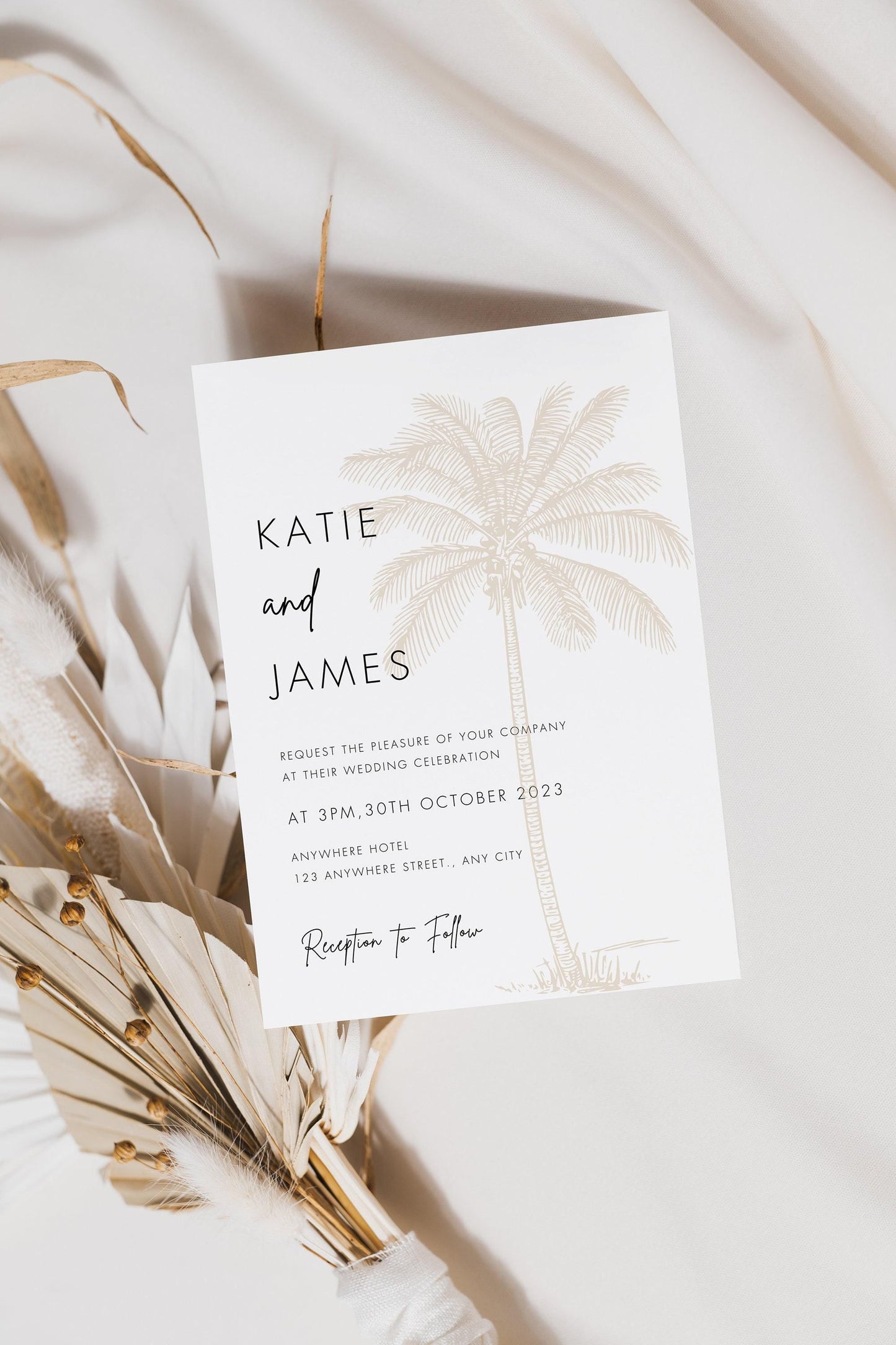 Palm Tree Wedding Invitation