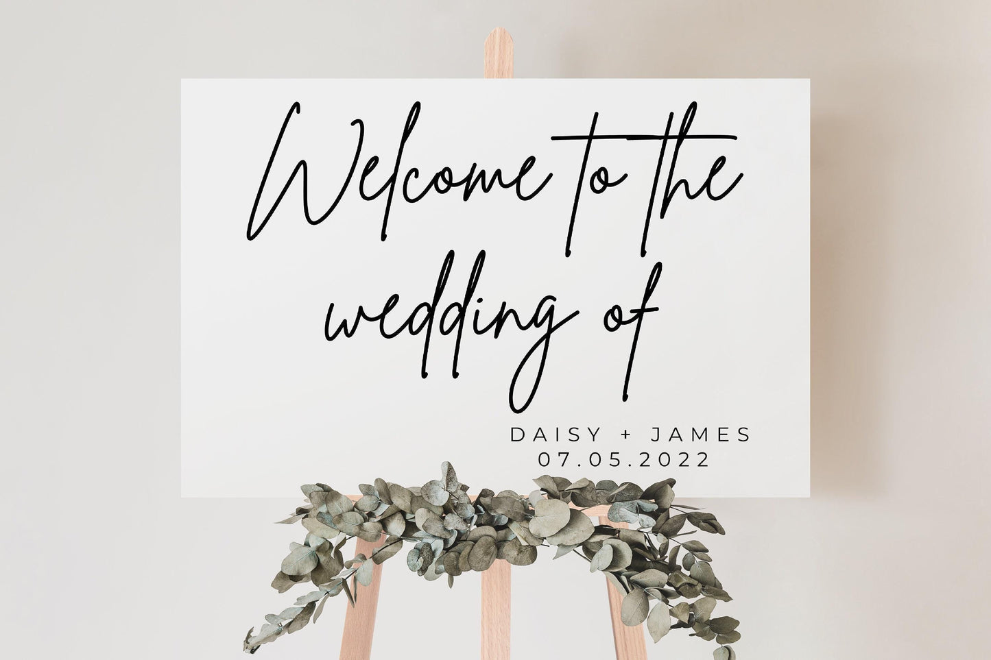 Simple Modern Wedding Welcome Sign
