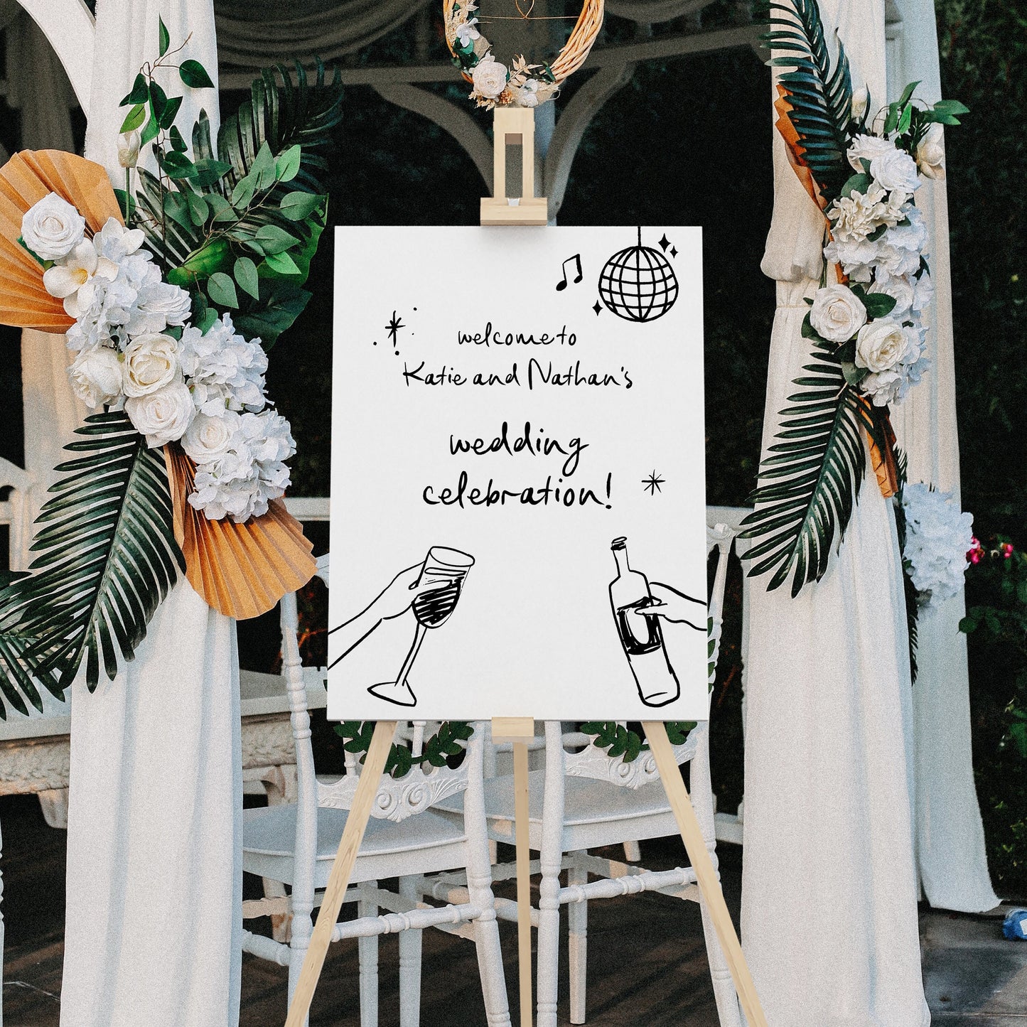 Doodle Welcome Sign