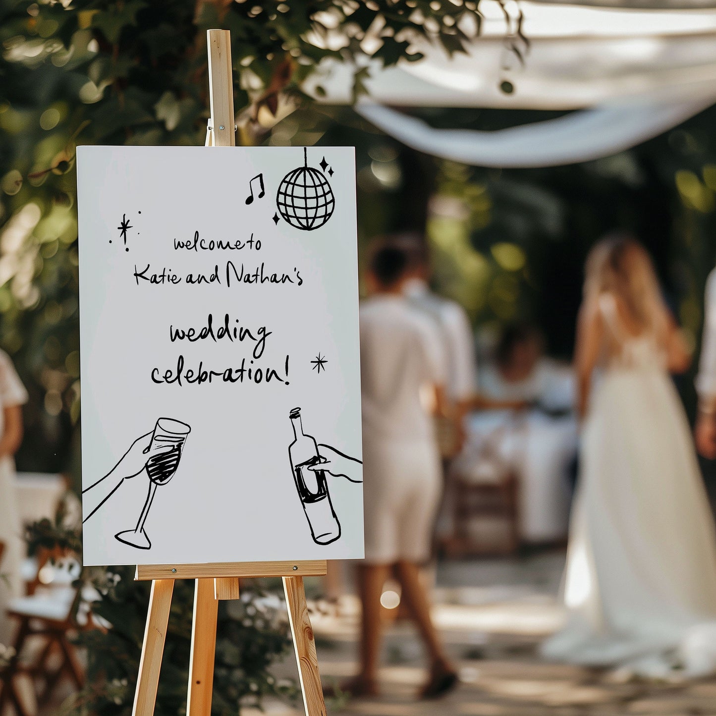 Handwritten Welcome Sign