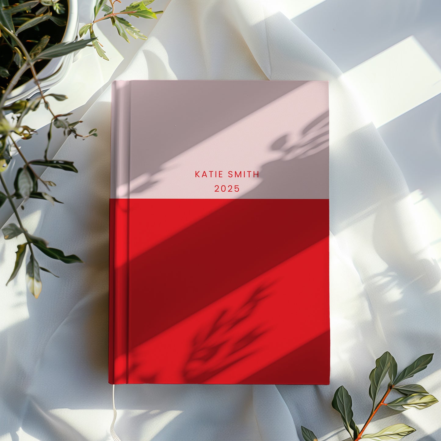 Colour Block Personalised 2025 Diary, 2025 Diary Week to View
