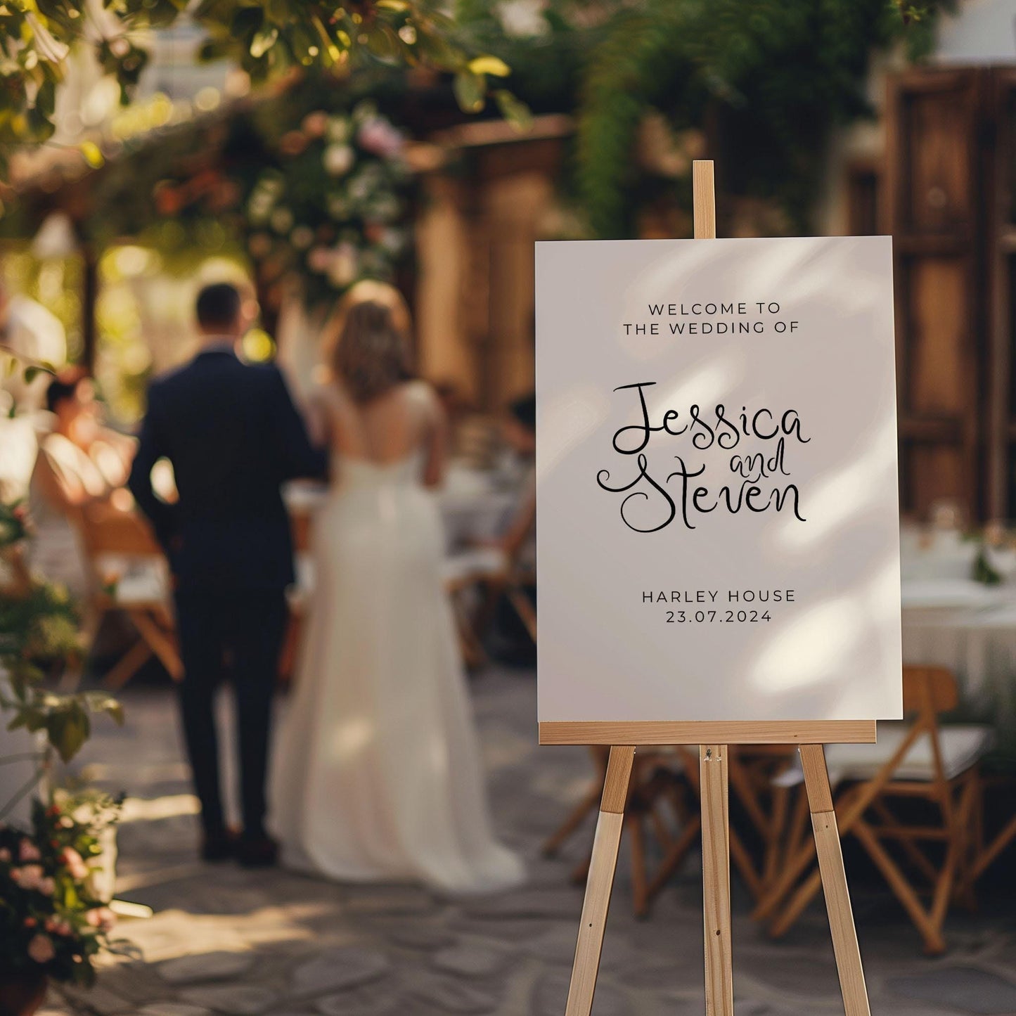 Handwritten Whimsical Wedding Sign