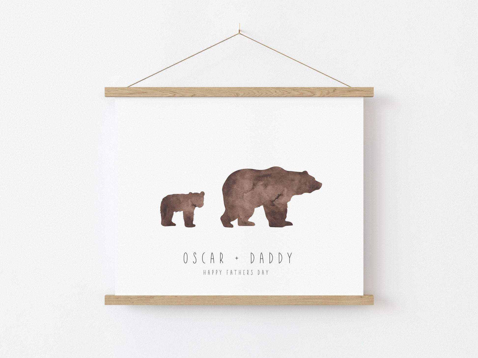 Personalised Bear Family Print