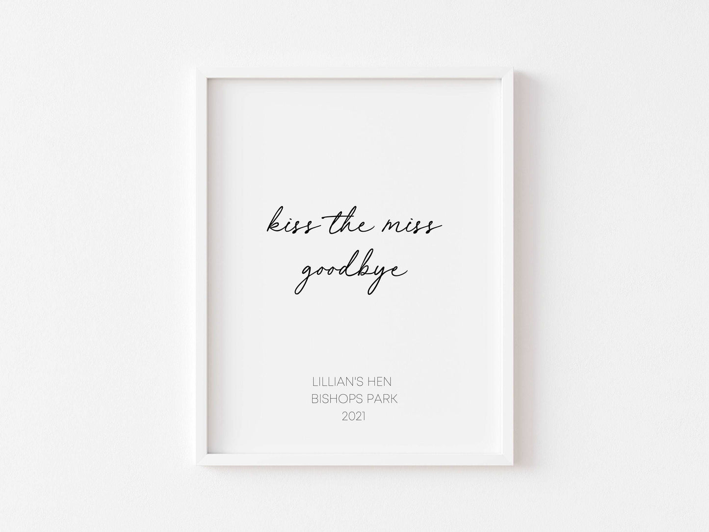 Kiss The Miss Goodbye Hen Party Gift