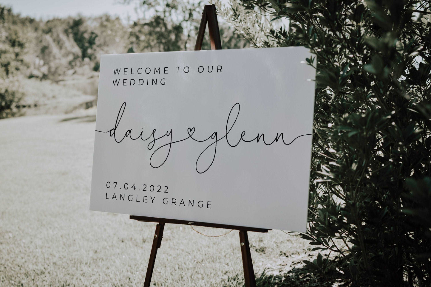 Couple Name Wedding Sign