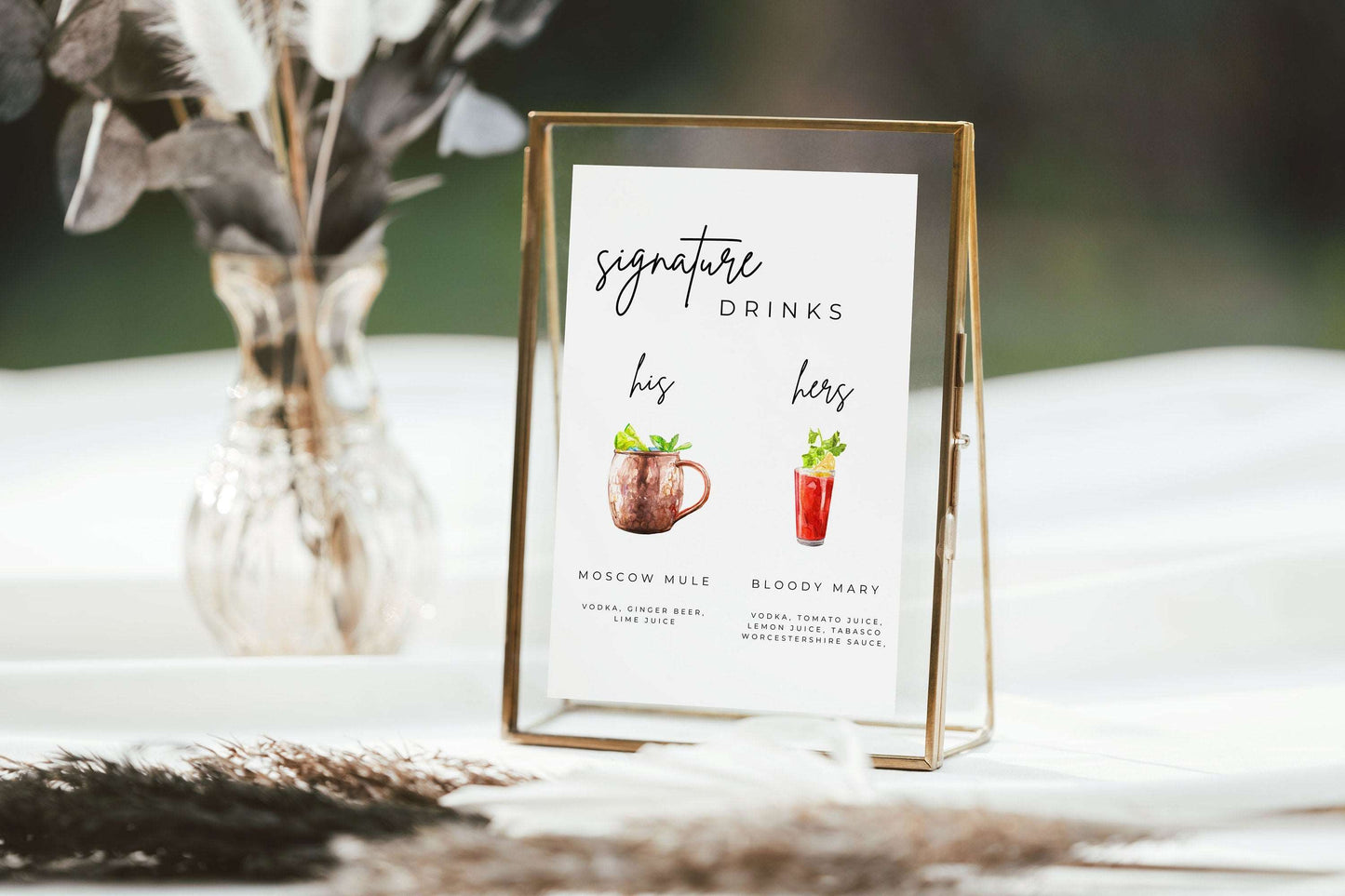 Signature Cocktail Wedding Sign