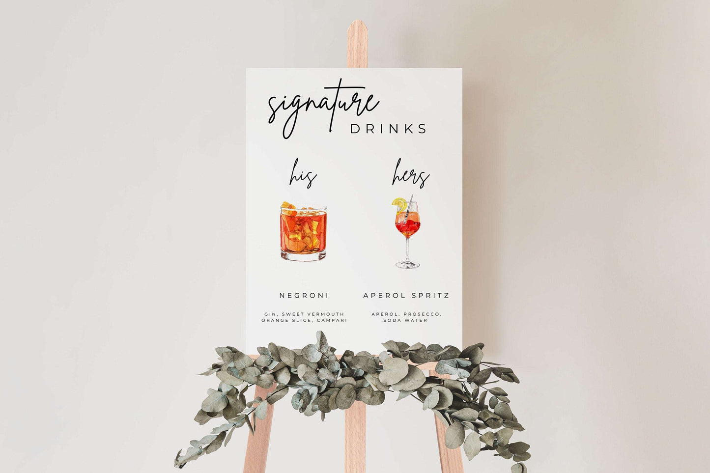 Signature Cocktail Wedding Sign
