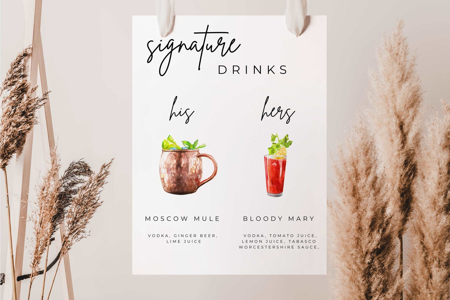 Signature Cocktail Wedding Sign