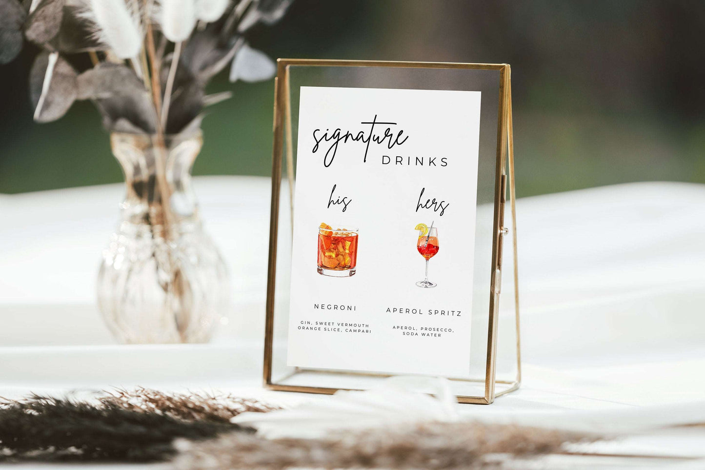 Signature Cocktail Wedding Sign