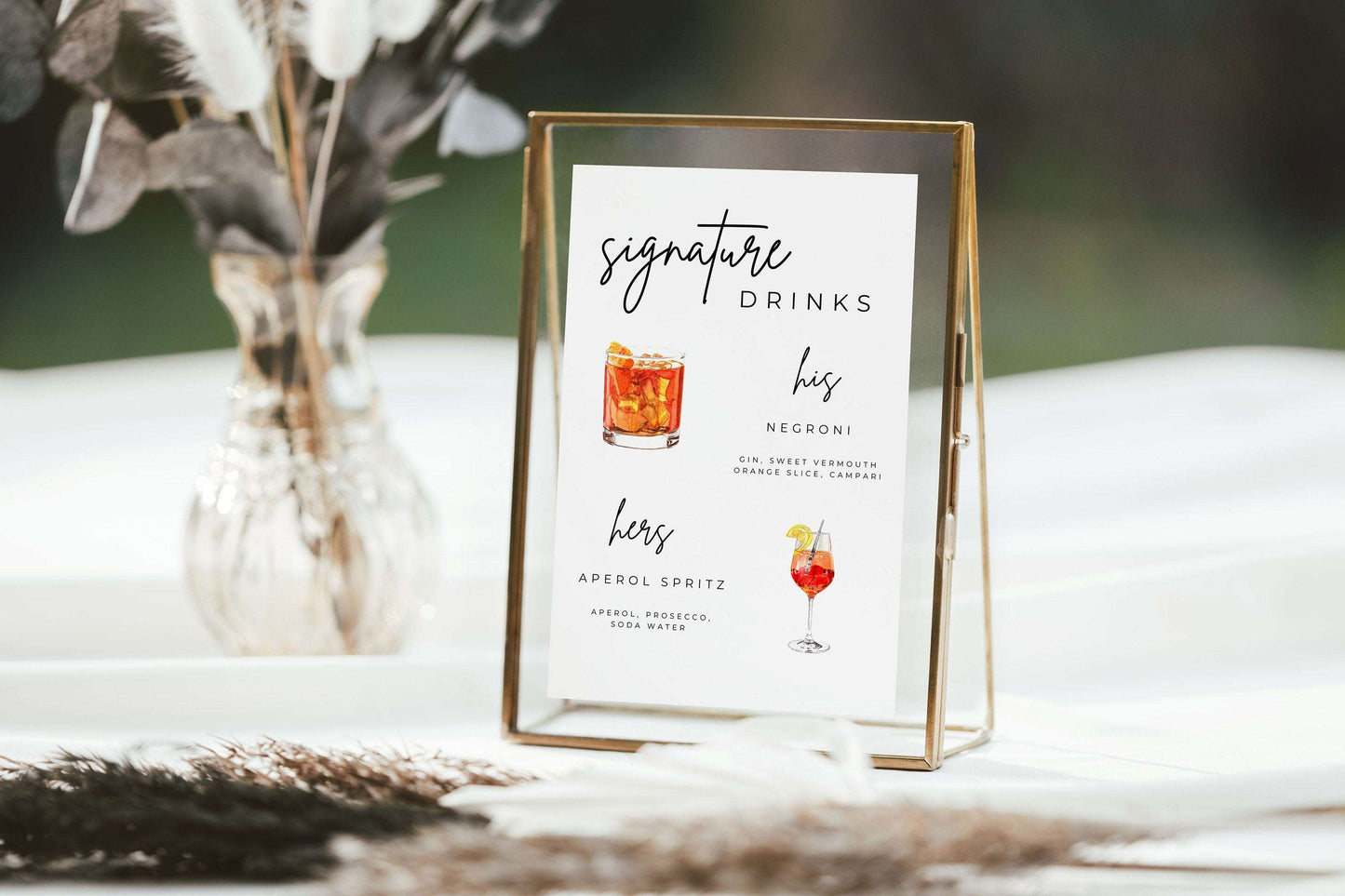 Signature Drinks Wedding Sign