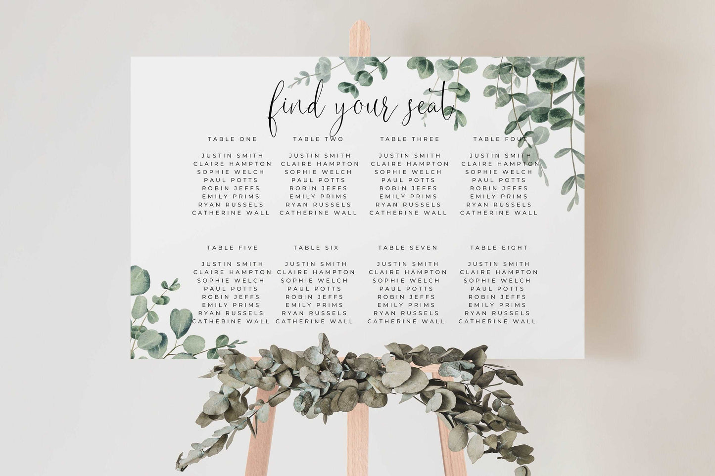 Eucalyptus Seating Chart