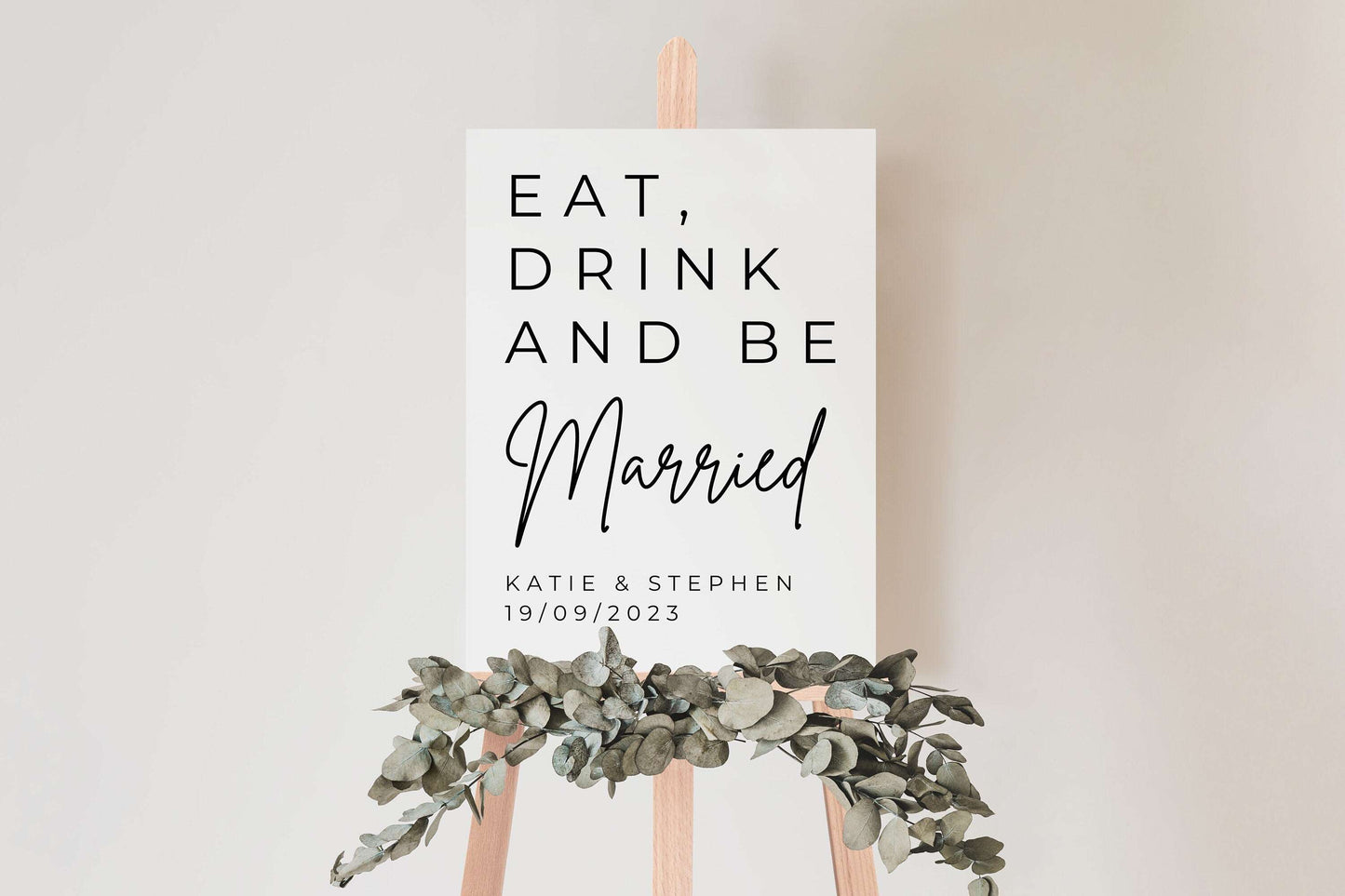 Eat Drink and Be Married Wedding Sign