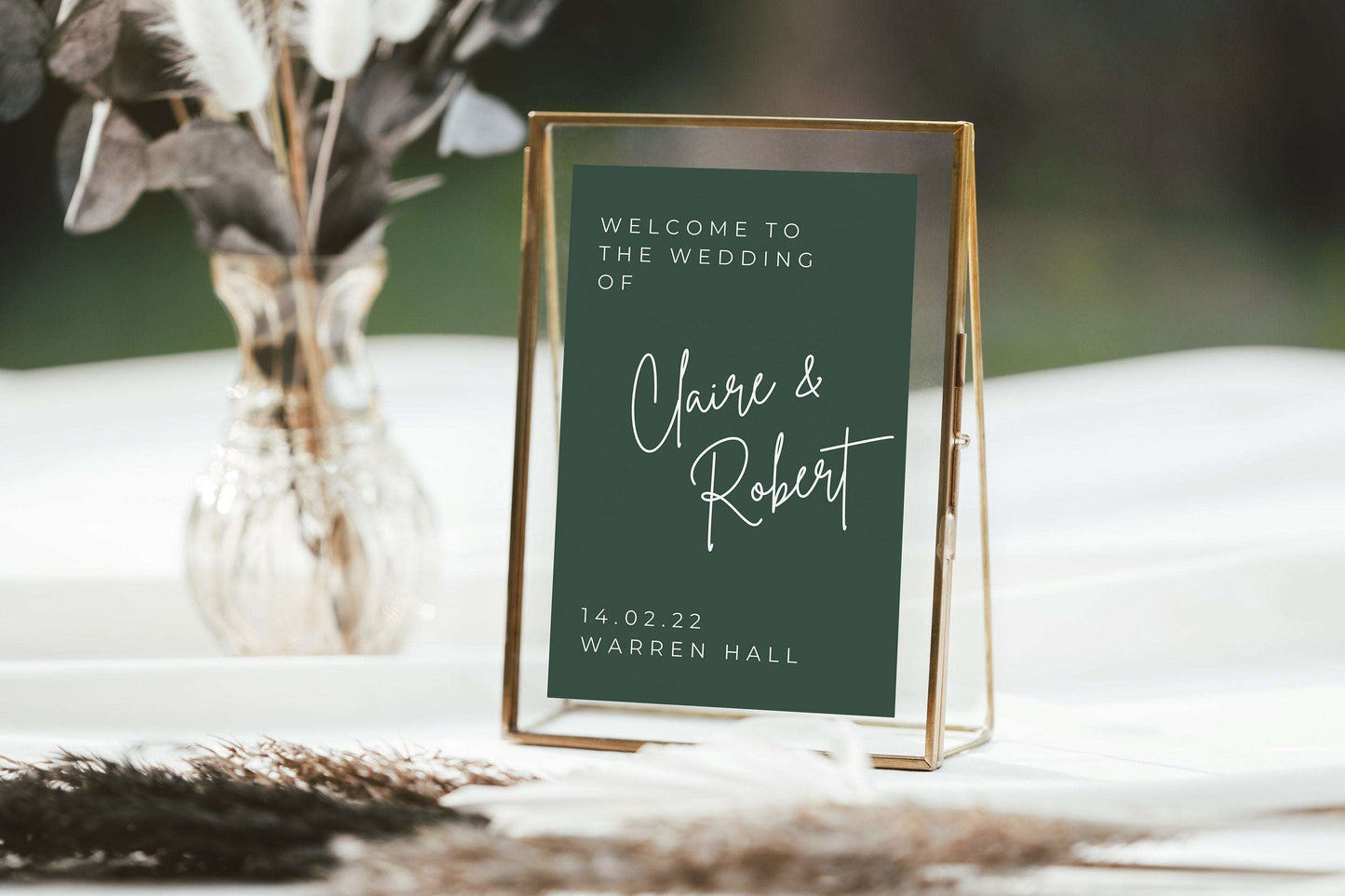 Emerald Green Wedding Sign