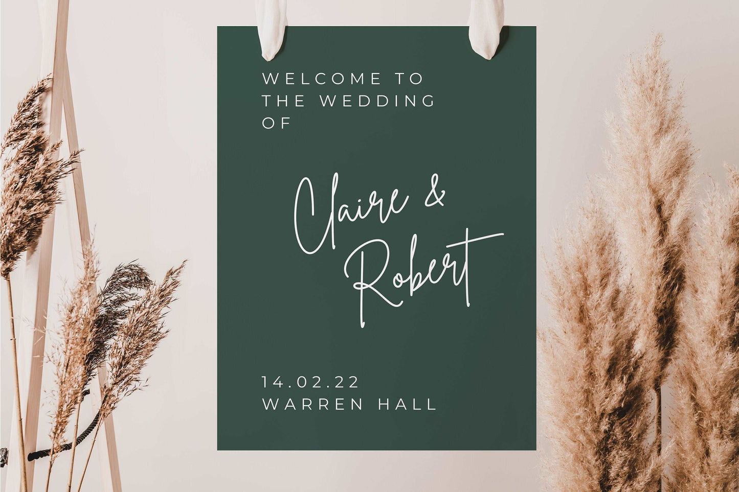 Emerald Green Wedding Sign
