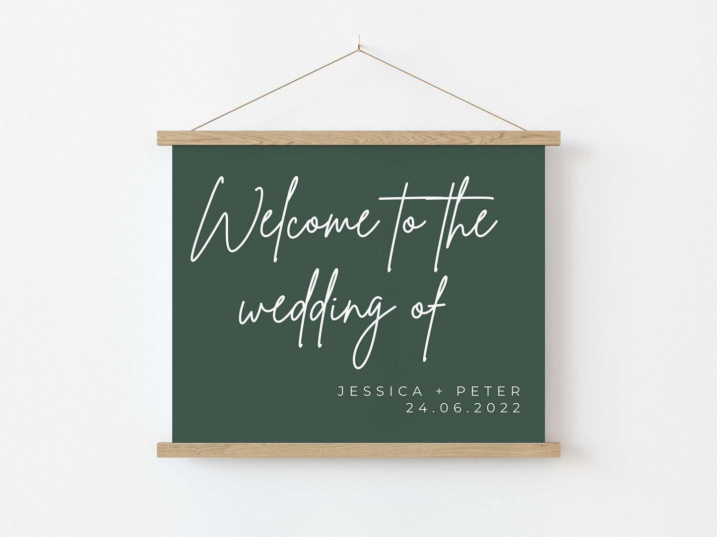 Emerald Green Wedding Welcome Sign