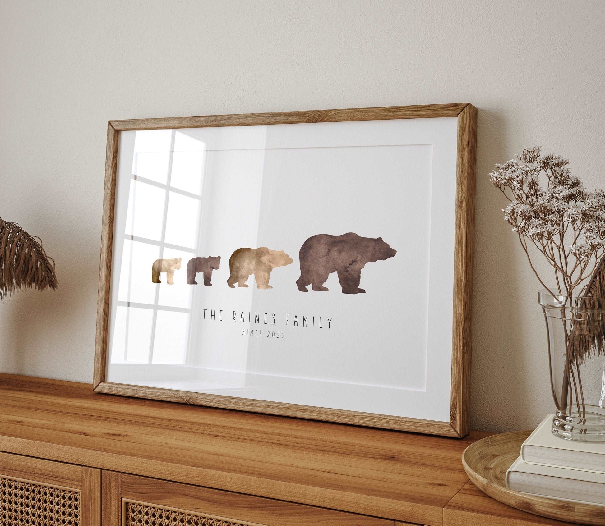 Personalised Bear Family Print