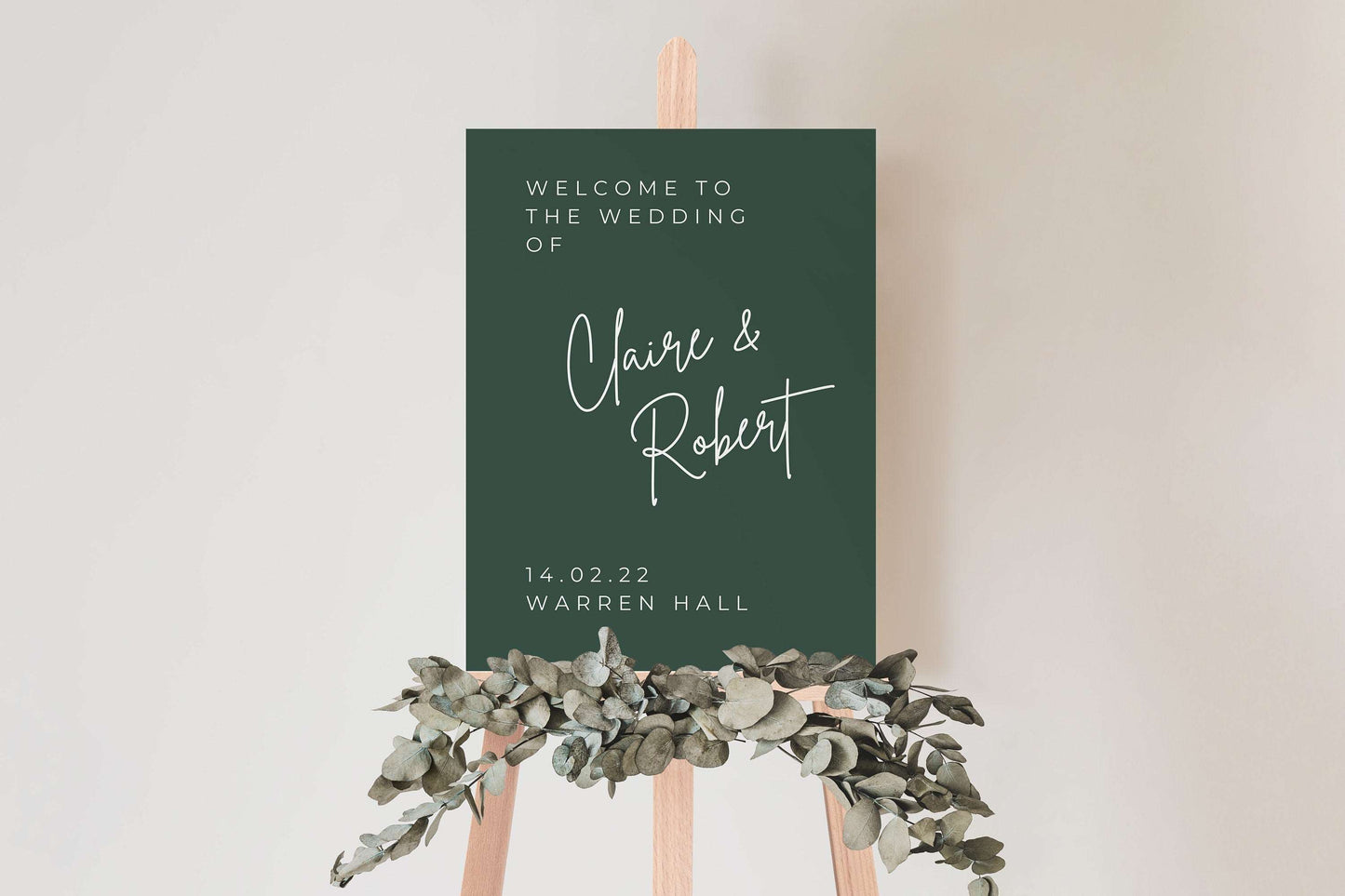 Emerald Green Wedding Sign