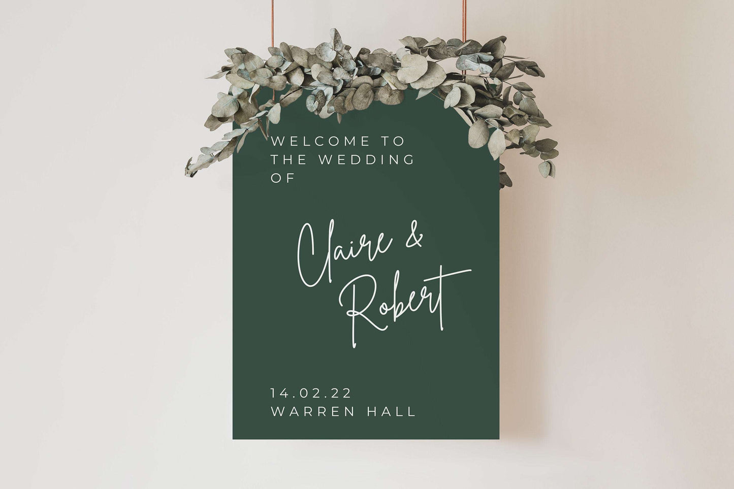 Emerald Green Wedding Sign