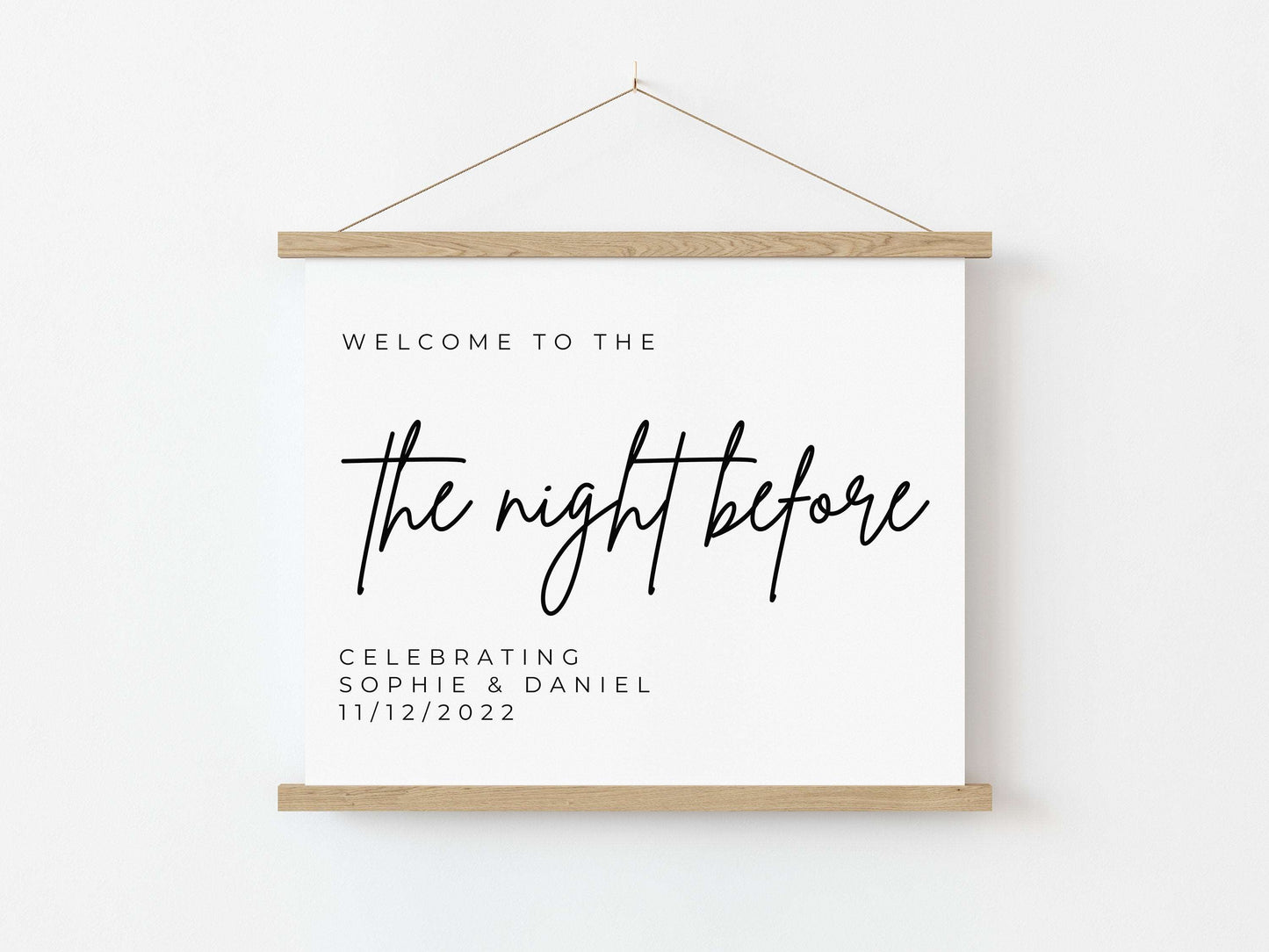 Rehearsal Dinner Welcome Sign