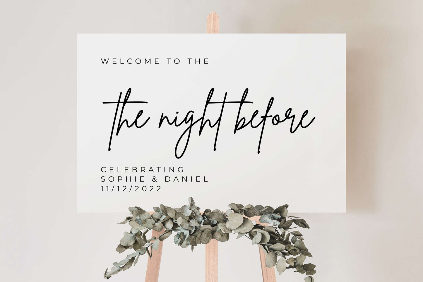 Rehearsal Dinner Welcome Sign