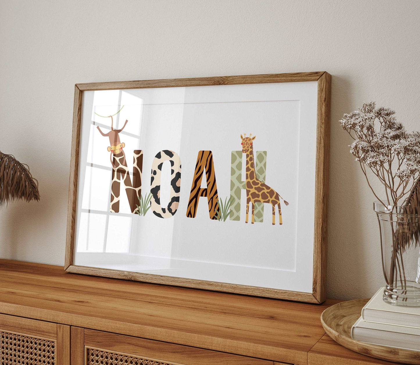 Safari name print for kids