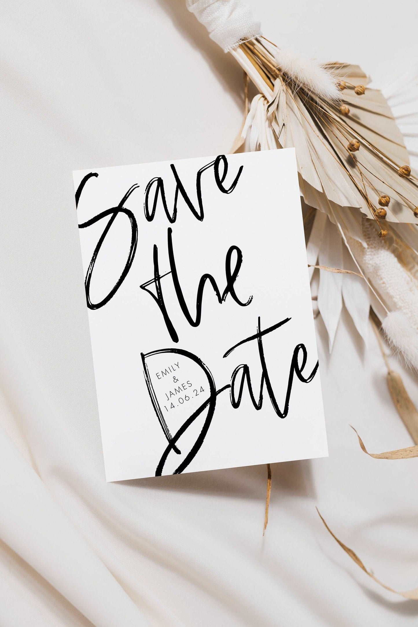 Simple Save The Date, Save Our Date Caligraphy