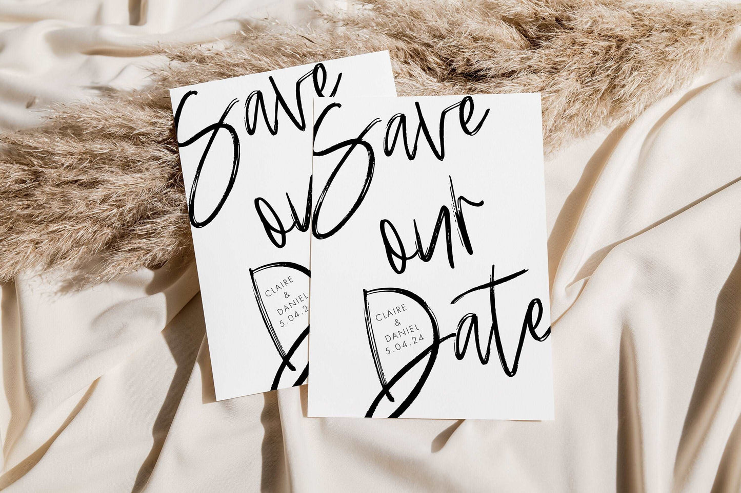 Simple Save The Date, Save Our Date Caligraphy