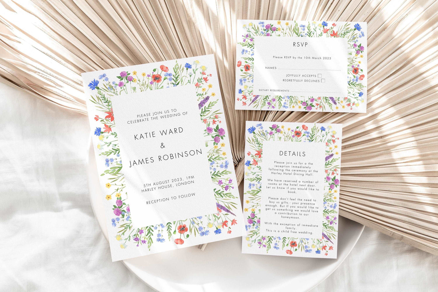 Floral Wedding Invitation Suite