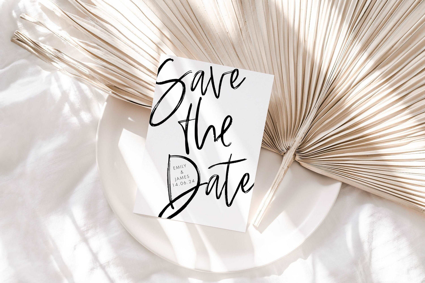 Simple Save The Date, Save Our Date Caligraphy