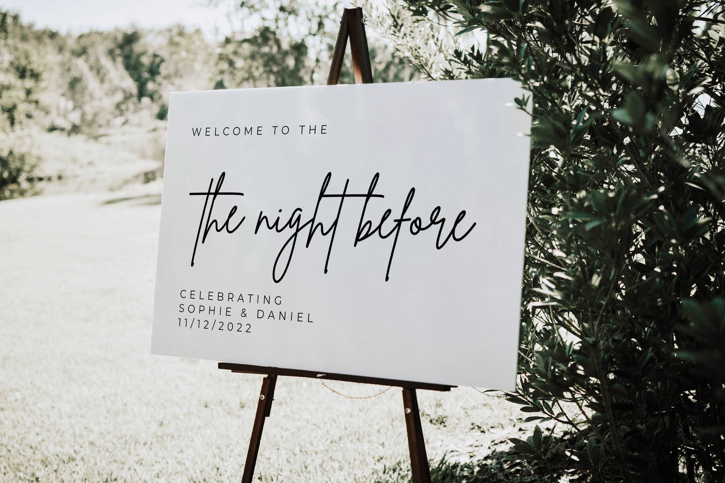 Rehearsal Dinner Welcome Sign