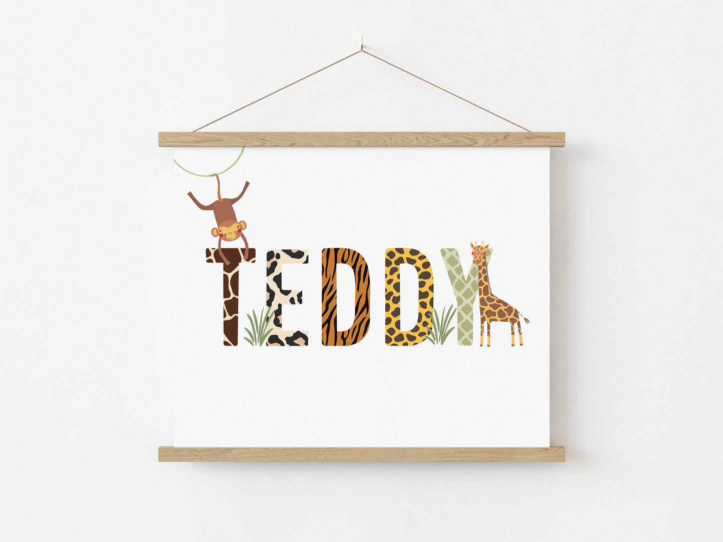 Personalised animal name print