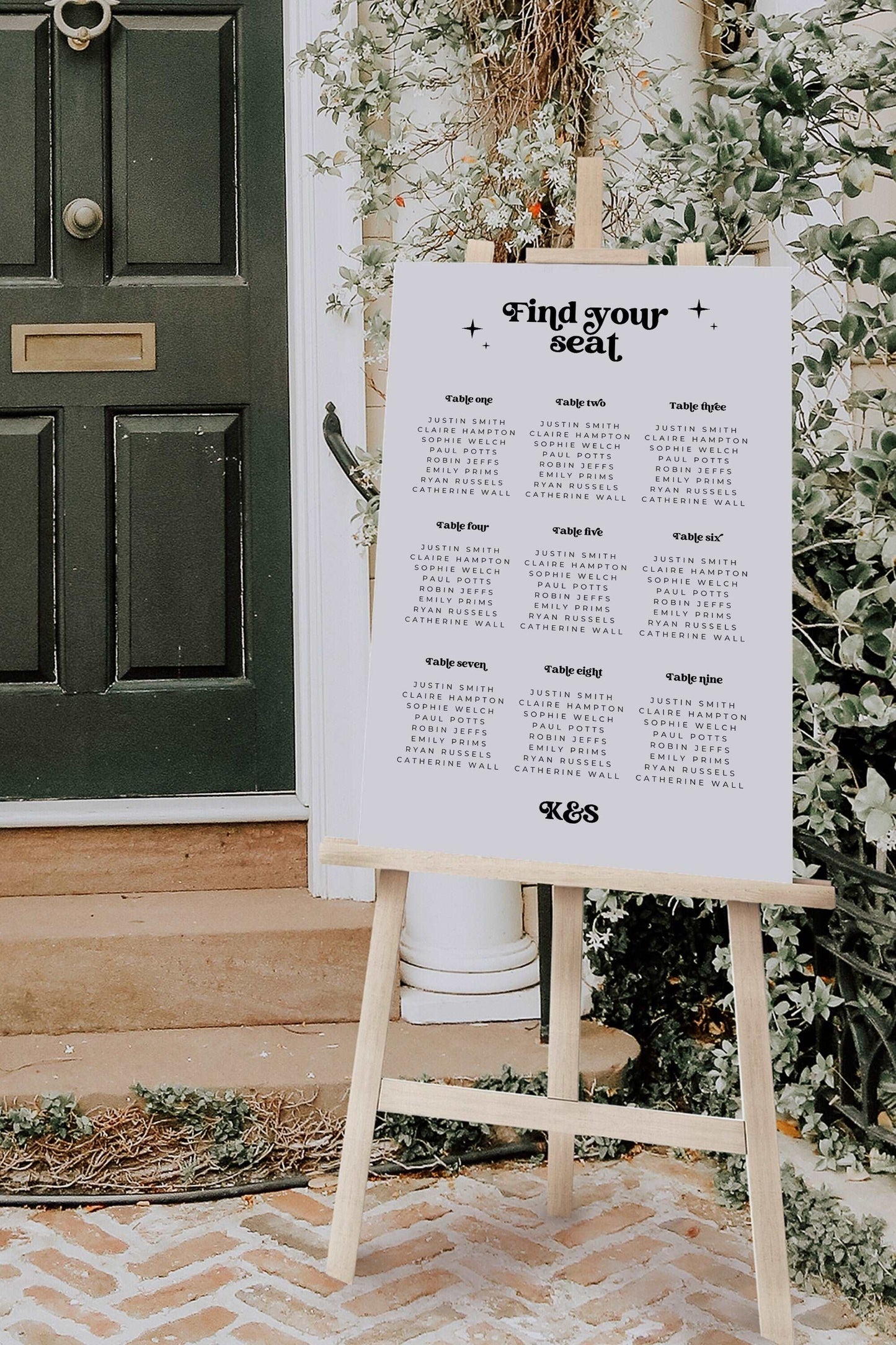 Retro Seating Chart