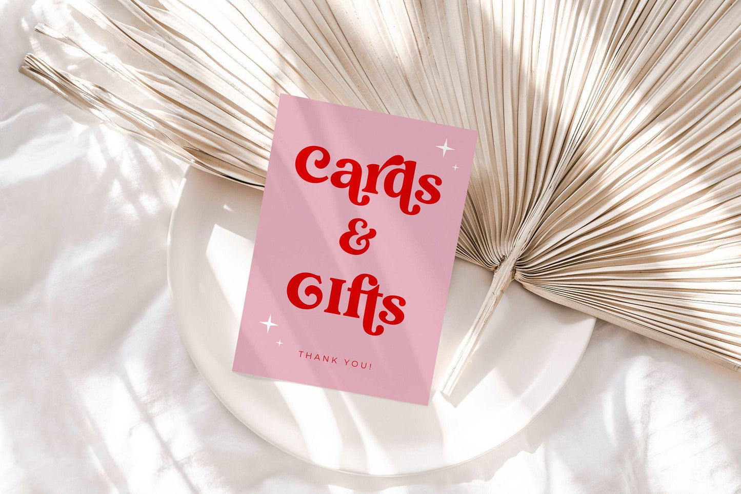 Pink Retro Cards and Gifts Sign