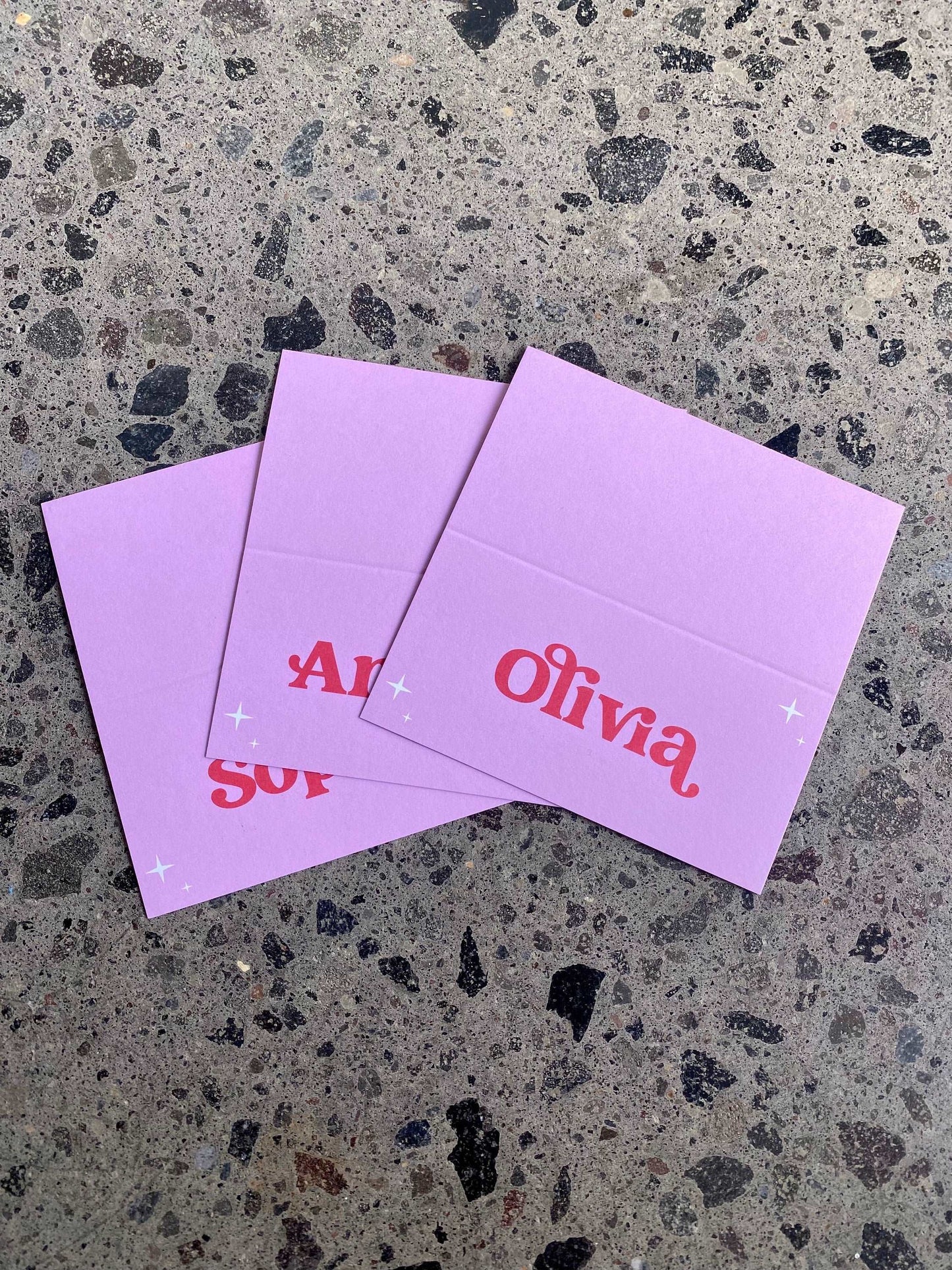 Retro Place Cards