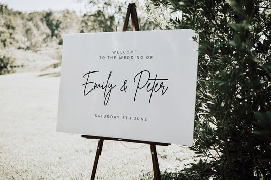 Modern Simple Wedding Welcome Sign