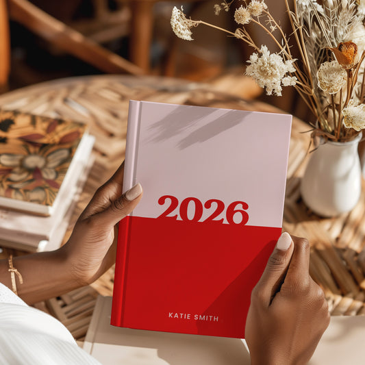 Personalised 2026 Colourblock Diary