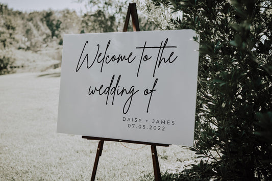 Simple Modern Wedding Welcome Sign