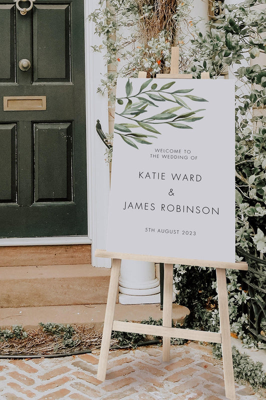 Olive Branch Wedding Welcome Sign