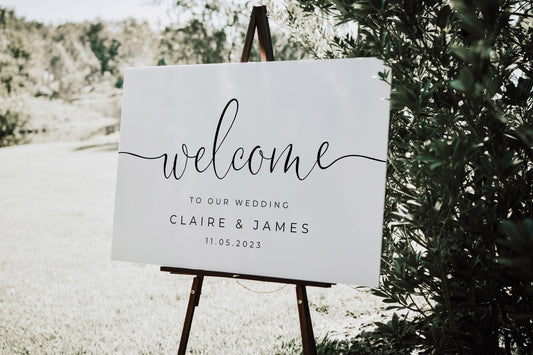Calligraphy Wedding Welcome Sign