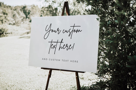 Modern Custom Wedding Welcome Sign
