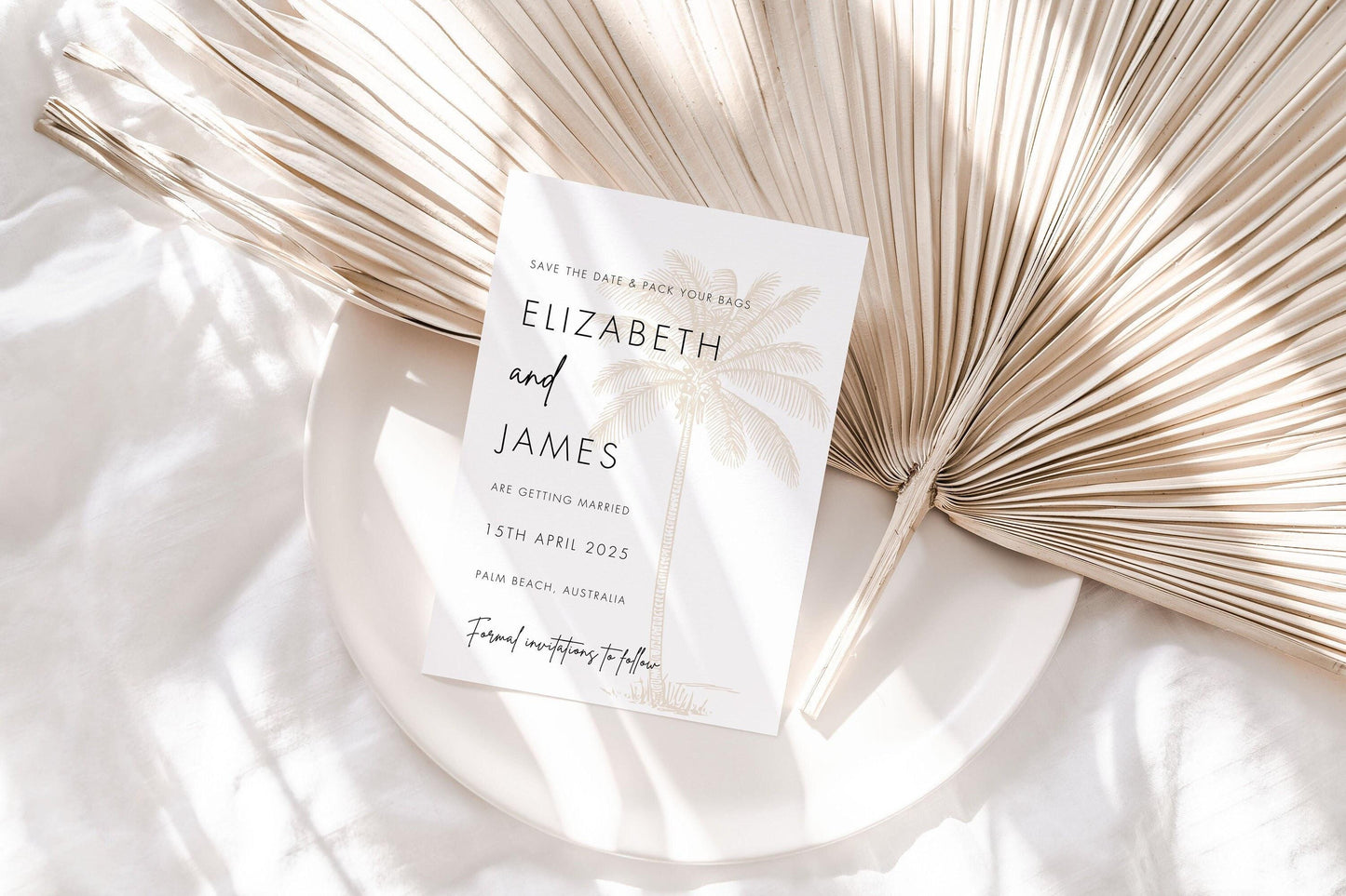 Palm Tree Save The Dates