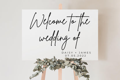 Simple Modern Wedding Welcome Sign