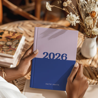 Personalised 2026 Colourblock Diary