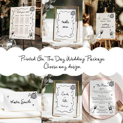 Wedding Day Stationery Bundle - Choose any Design