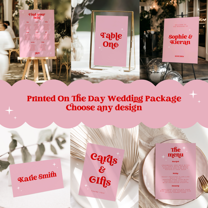 Wedding Day Stationery Bundle - Choose any Design