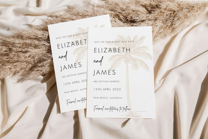 Palm Tree Save The Dates