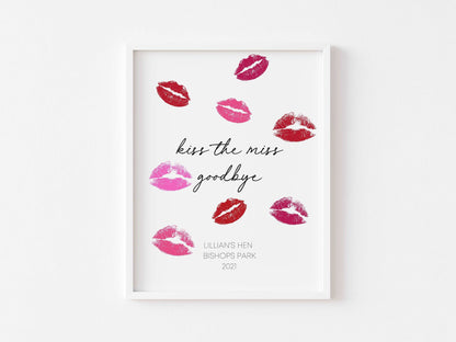 Kiss The Miss Goodbye Hen Party Gift