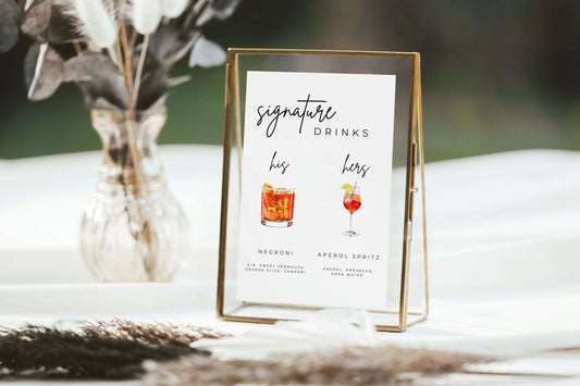 Signature Cocktail Wedding Sign