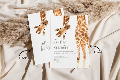 Giraffe Baby Shower Invitation